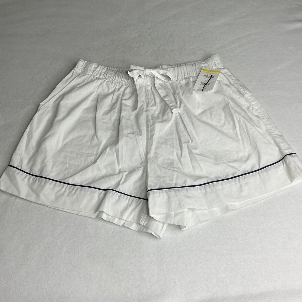 Nordstrom White Cotton Pajama Shorts Women Small